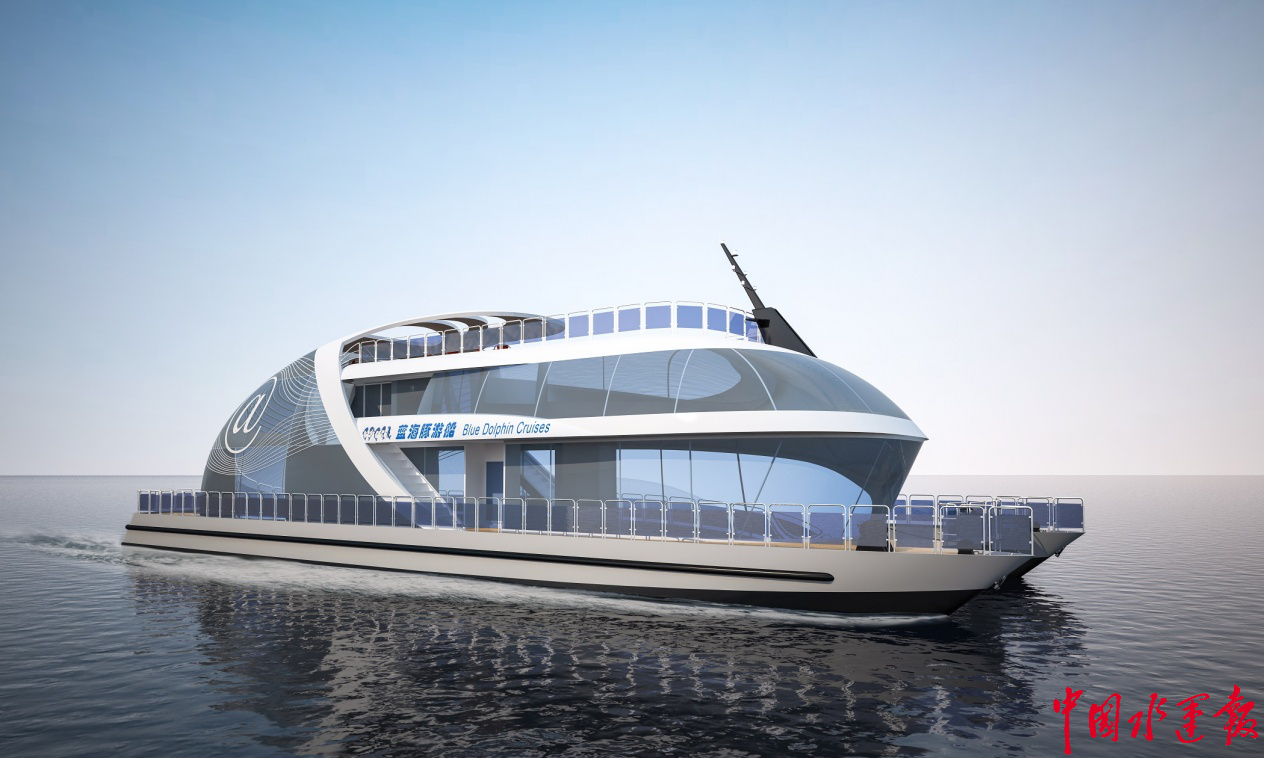 整船造型新颖,结合了现代豪华游船与珠江游元素的创新理念,上层建筑