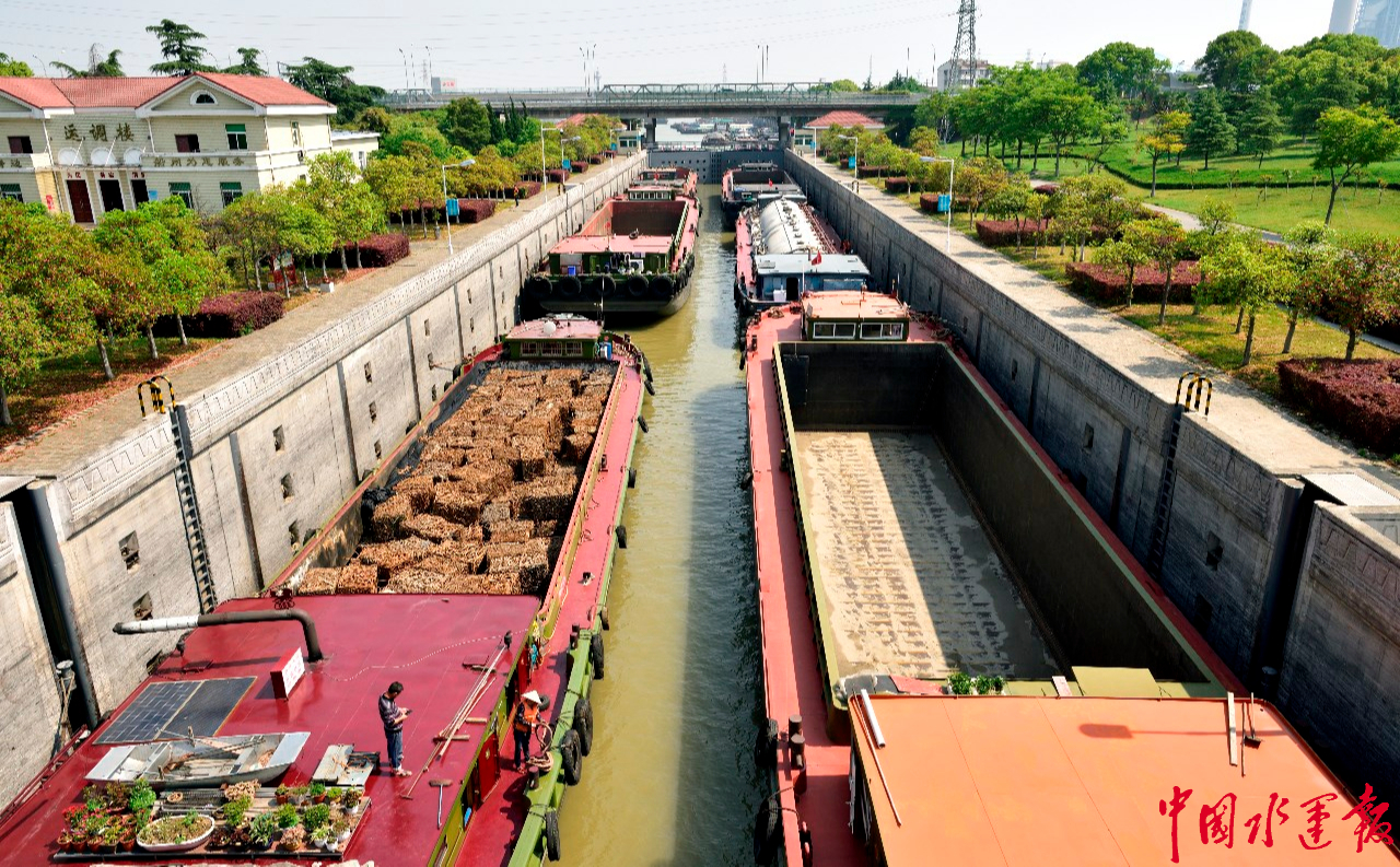 谏壁船闸"五一"期间船舶通过量342万余吨 同比上涨17%