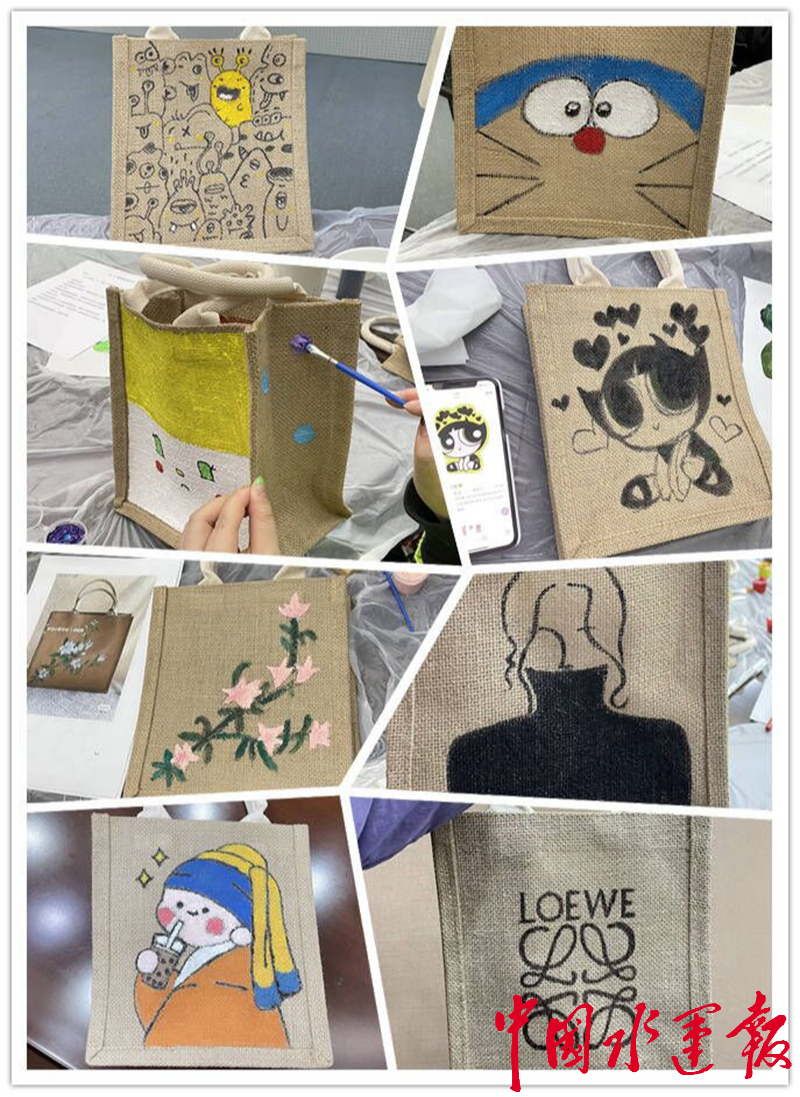 长江航道测量中心开展女职工创意diy黄麻袋活动