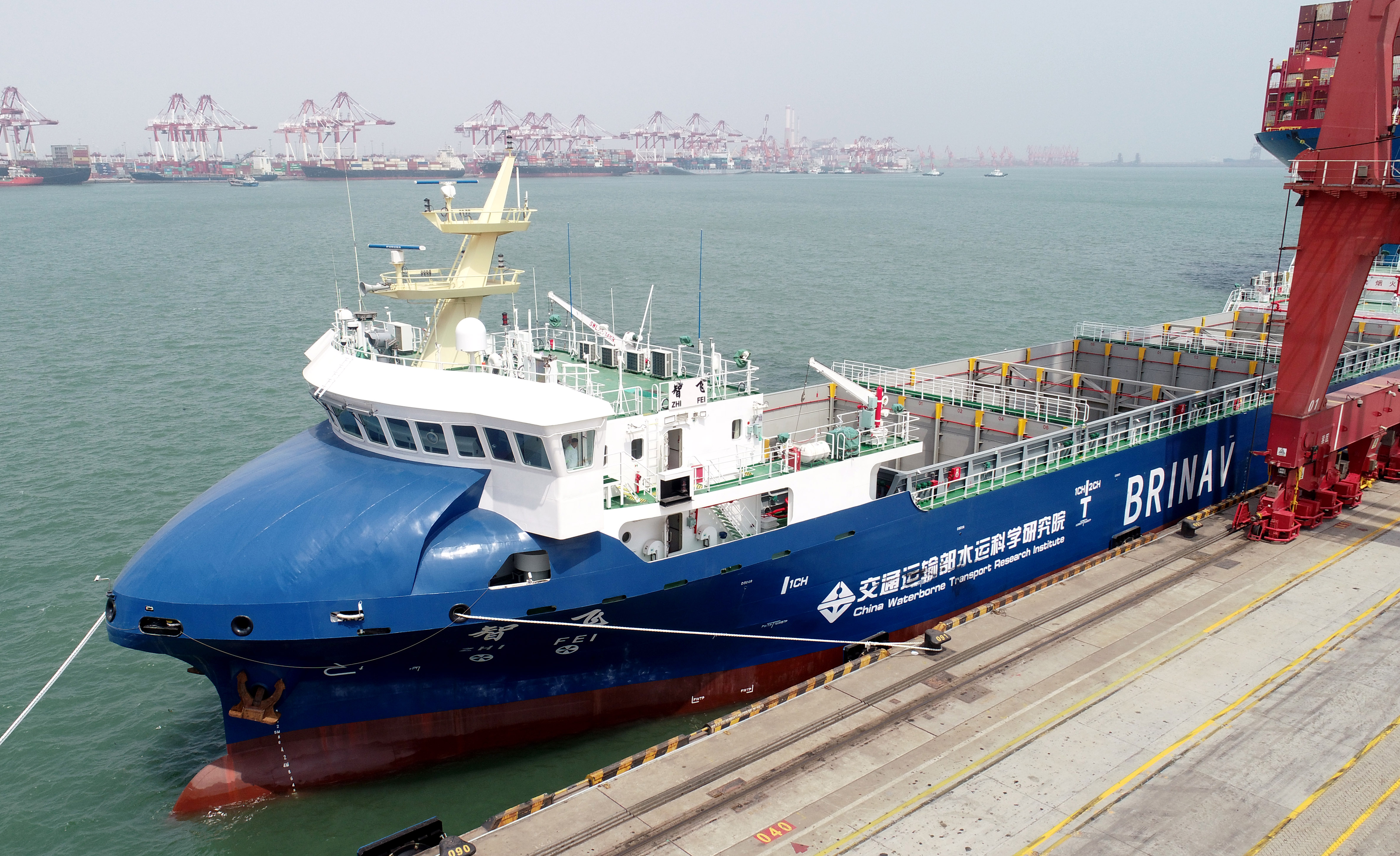 我国自主研发智能航行船舶在青岛首航--中国水运网